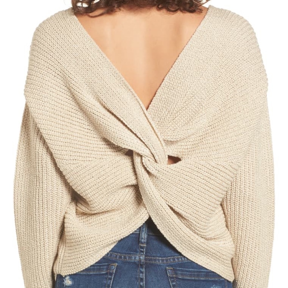 ASTR Twist Back Sweater